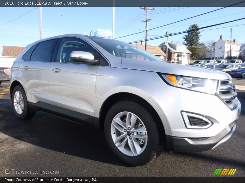 Ingot Silver / Ebony 2016 Ford Edge SEL AWD