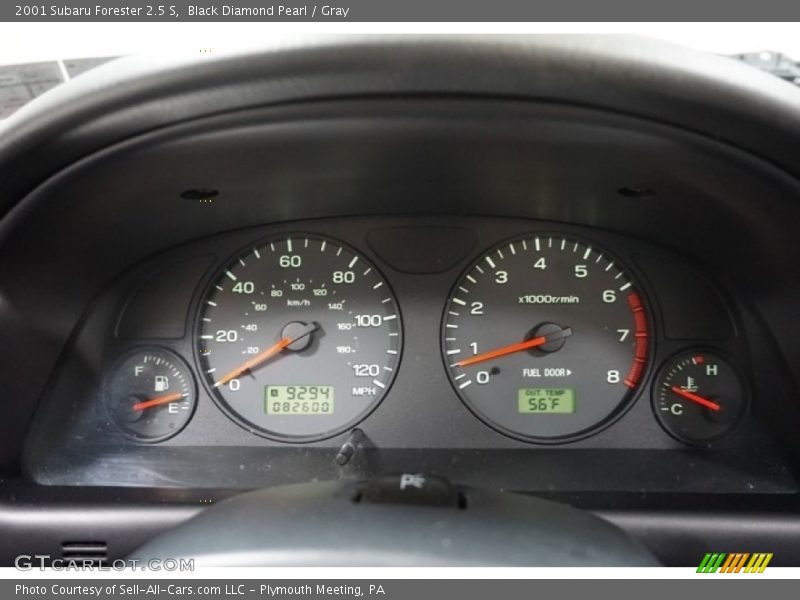 Black Diamond Pearl / Gray 2001 Subaru Forester 2.5 S