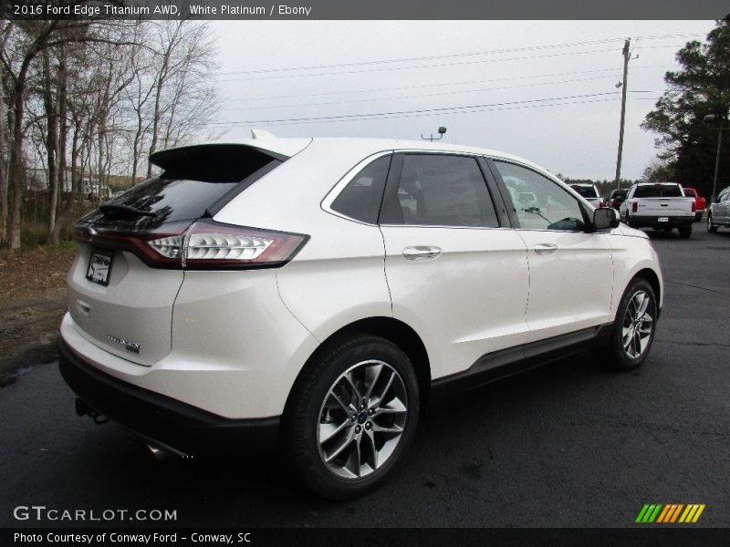 White Platinum / Ebony 2016 Ford Edge Titanium AWD