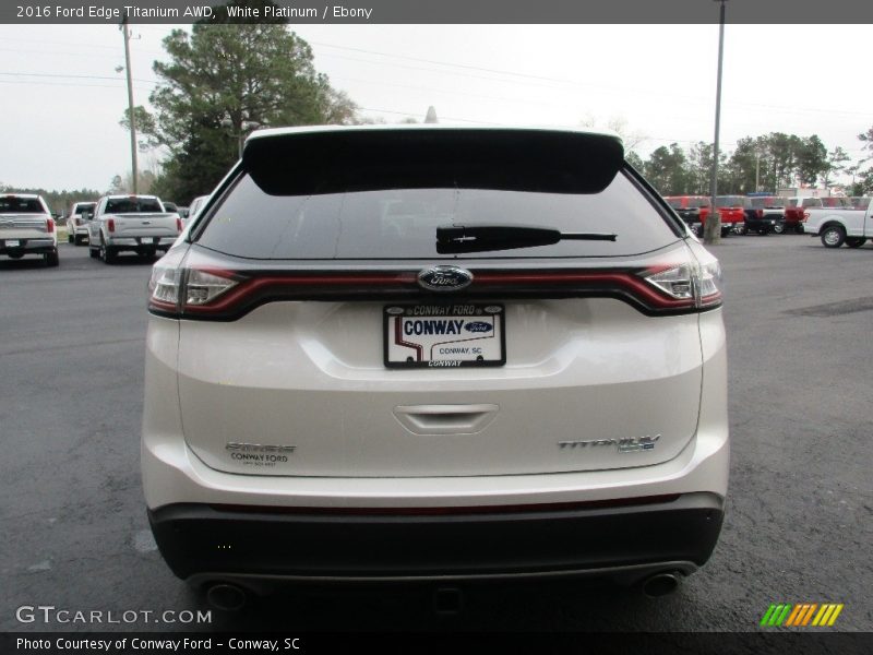 White Platinum / Ebony 2016 Ford Edge Titanium AWD