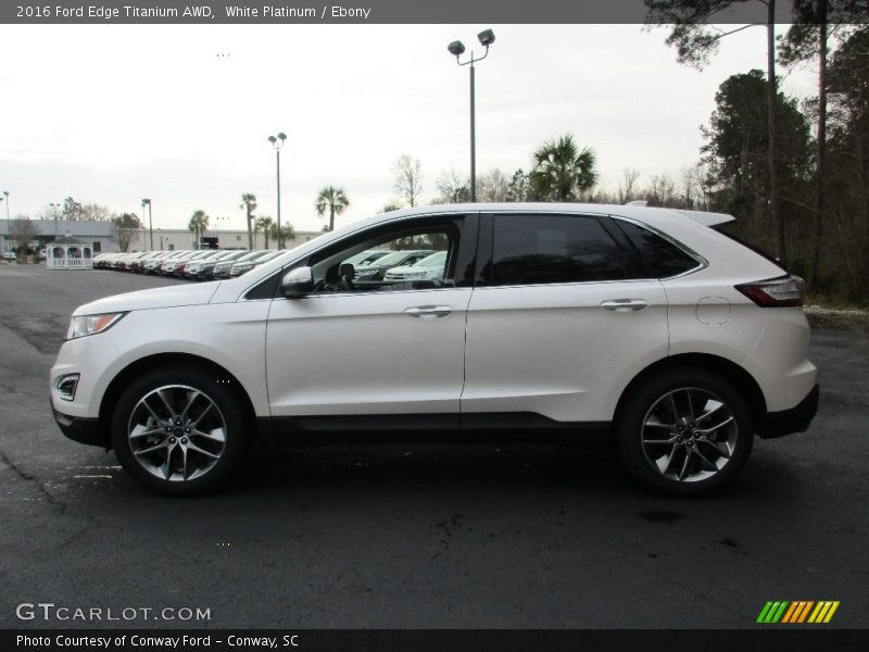 White Platinum / Ebony 2016 Ford Edge Titanium AWD