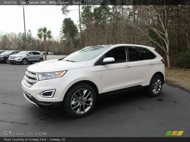 White Platinum / Ebony 2016 Ford Edge Titanium AWD