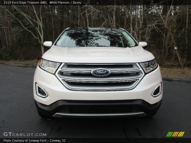 White Platinum / Ebony 2016 Ford Edge Titanium AWD