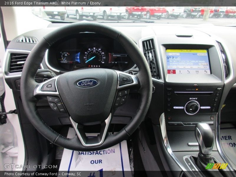 White Platinum / Ebony 2016 Ford Edge Titanium AWD
