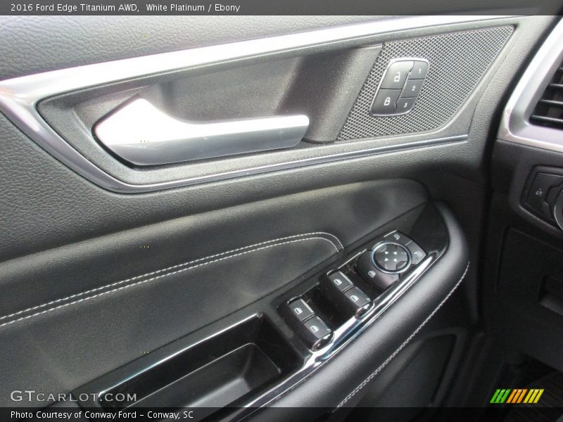 White Platinum / Ebony 2016 Ford Edge Titanium AWD