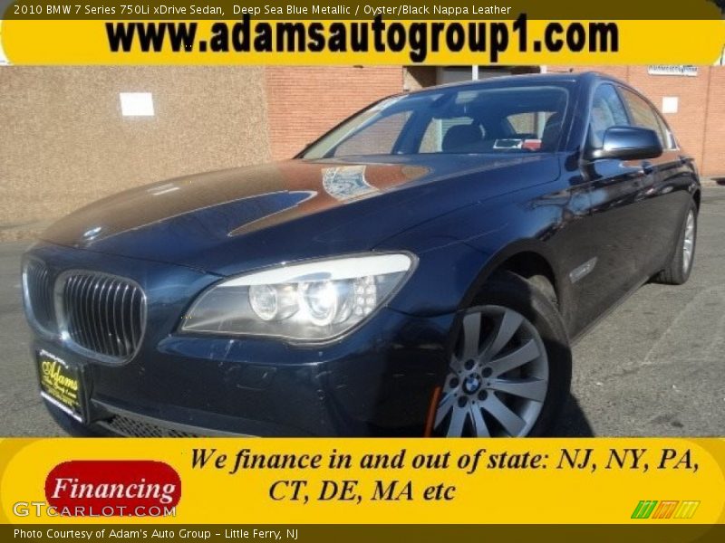 Deep Sea Blue Metallic / Oyster/Black Nappa Leather 2010 BMW 7 Series 750Li xDrive Sedan