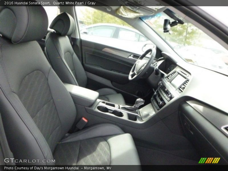 Quartz White Pearl / Gray 2016 Hyundai Sonata Sport