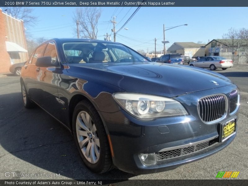 Deep Sea Blue Metallic / Oyster/Black Nappa Leather 2010 BMW 7 Series 750Li xDrive Sedan