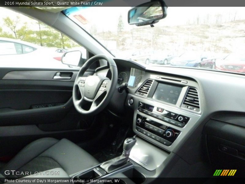 Quartz White Pearl / Gray 2016 Hyundai Sonata Sport