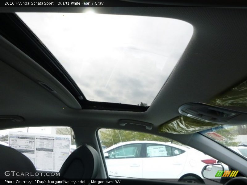 Quartz White Pearl / Gray 2016 Hyundai Sonata Sport