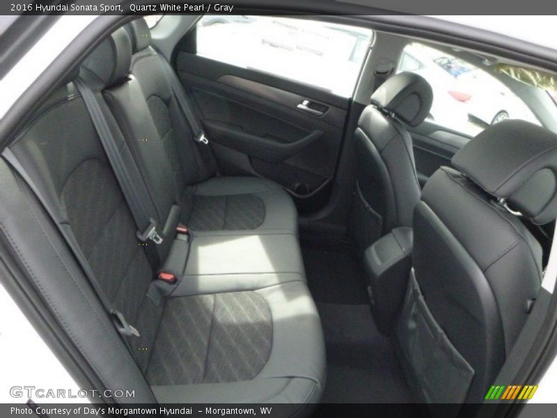 Quartz White Pearl / Gray 2016 Hyundai Sonata Sport