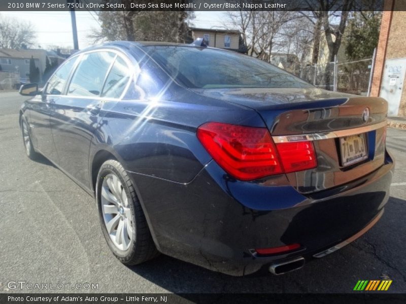 Deep Sea Blue Metallic / Oyster/Black Nappa Leather 2010 BMW 7 Series 750Li xDrive Sedan