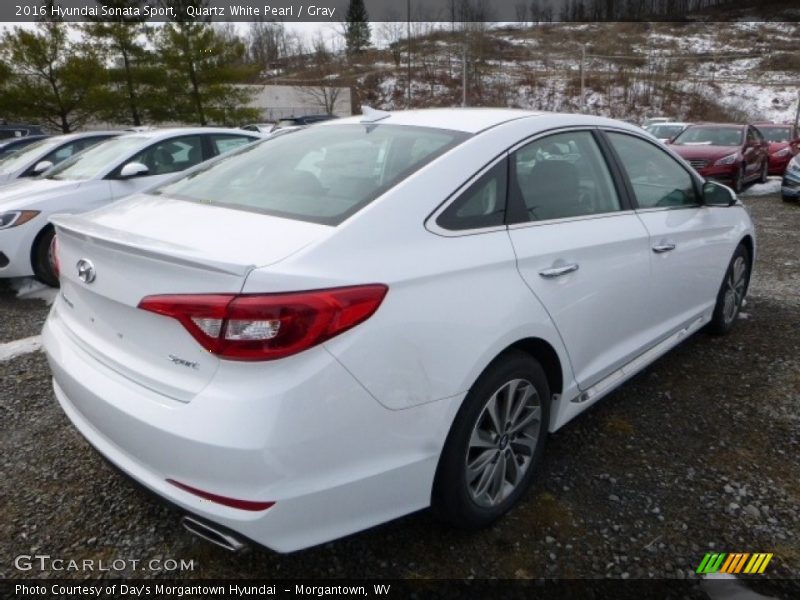 Quartz White Pearl / Gray 2016 Hyundai Sonata Sport