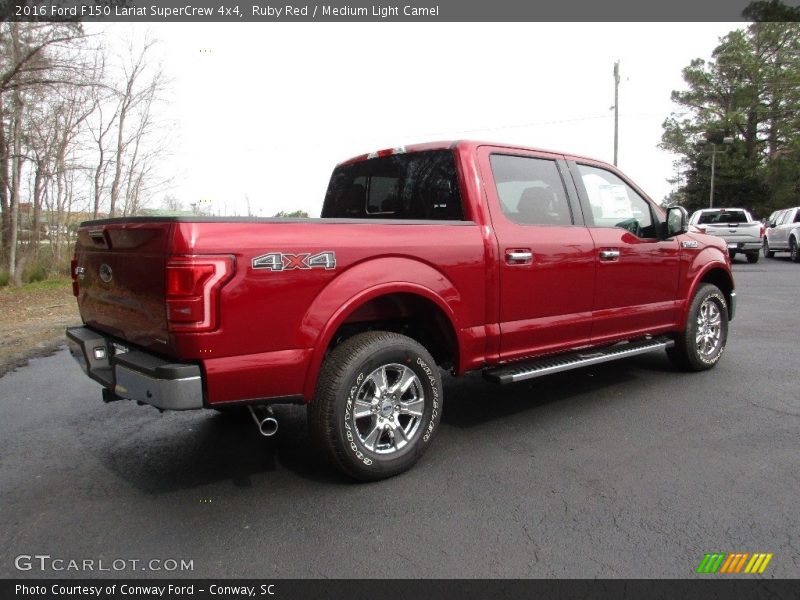 Ruby Red / Medium Light Camel 2016 Ford F150 Lariat SuperCrew 4x4