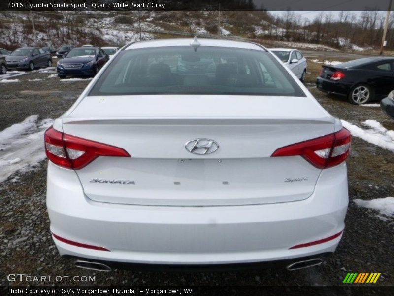 Quartz White Pearl / Gray 2016 Hyundai Sonata Sport