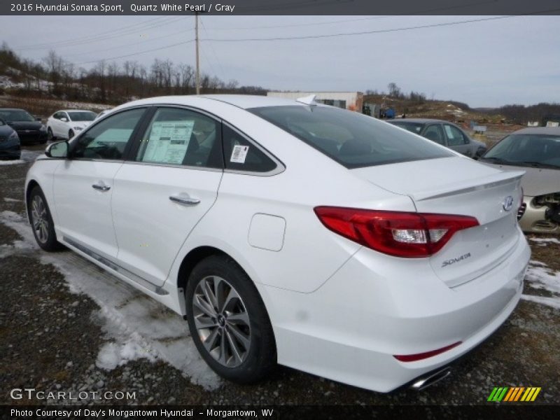 Quartz White Pearl / Gray 2016 Hyundai Sonata Sport