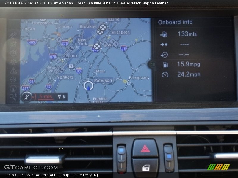 Deep Sea Blue Metallic / Oyster/Black Nappa Leather 2010 BMW 7 Series 750Li xDrive Sedan