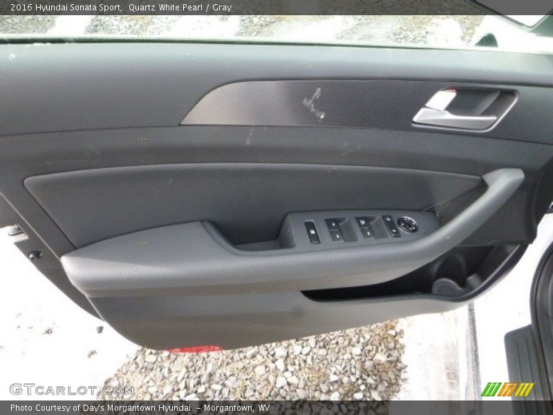 Quartz White Pearl / Gray 2016 Hyundai Sonata Sport