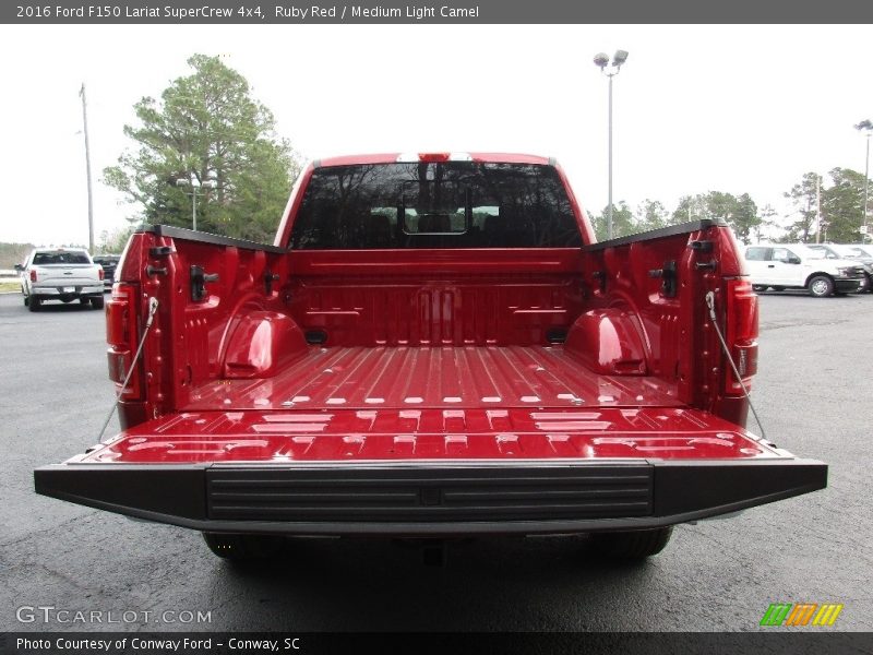 Ruby Red / Medium Light Camel 2016 Ford F150 Lariat SuperCrew 4x4