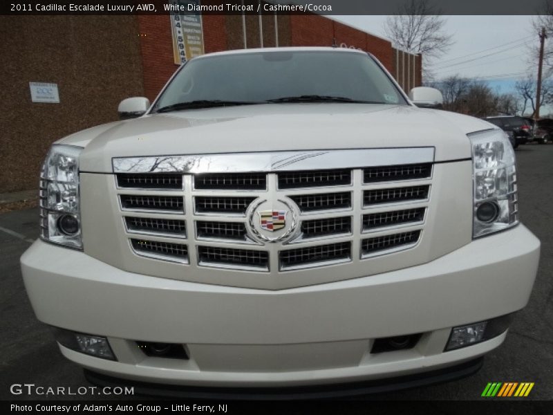 White Diamond Tricoat / Cashmere/Cocoa 2011 Cadillac Escalade Luxury AWD