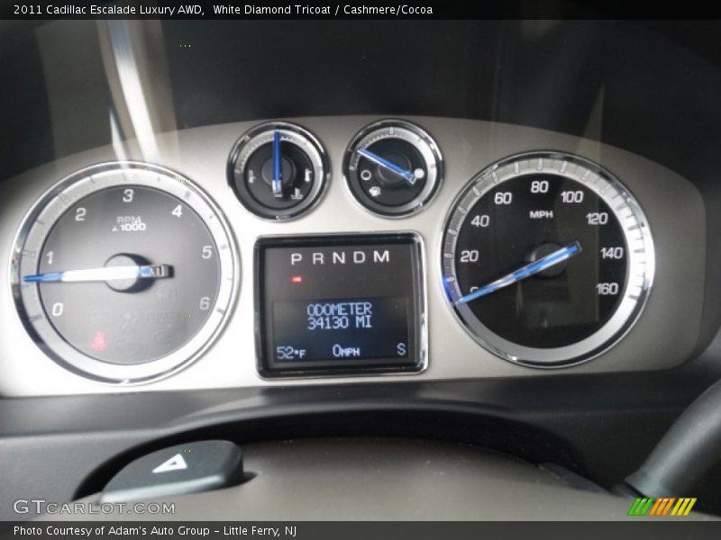 White Diamond Tricoat / Cashmere/Cocoa 2011 Cadillac Escalade Luxury AWD