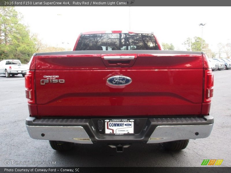 Ruby Red / Medium Light Camel 2016 Ford F150 Lariat SuperCrew 4x4