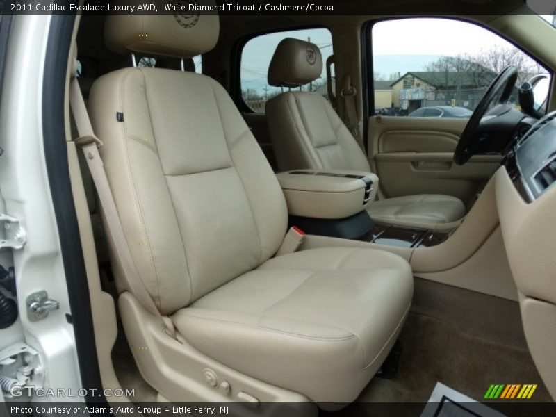 White Diamond Tricoat / Cashmere/Cocoa 2011 Cadillac Escalade Luxury AWD