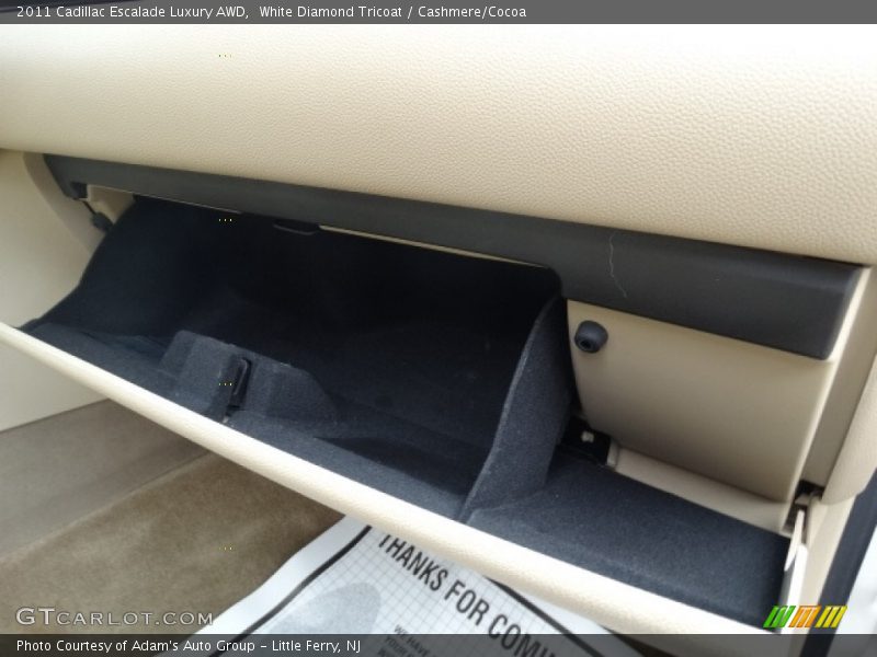 White Diamond Tricoat / Cashmere/Cocoa 2011 Cadillac Escalade Luxury AWD