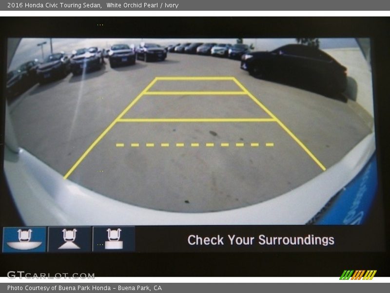 White Orchid Pearl / Ivory 2016 Honda Civic Touring Sedan