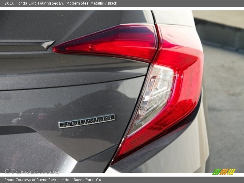 Modern Steel Metallic / Black 2016 Honda Civic Touring Sedan
