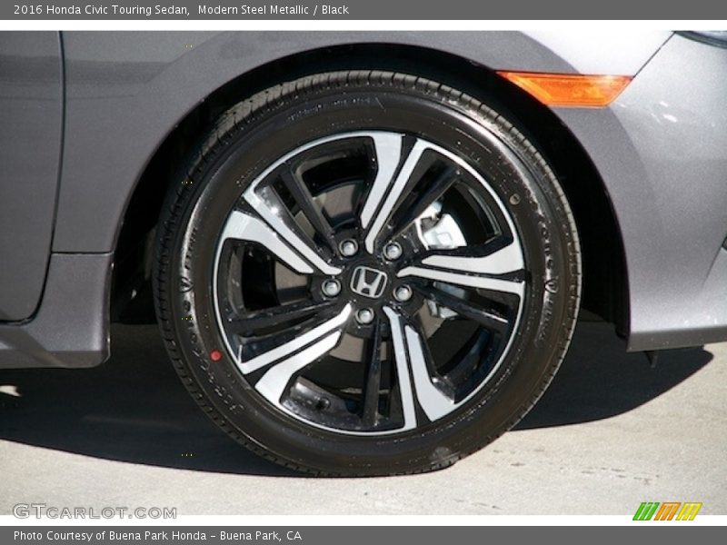 Modern Steel Metallic / Black 2016 Honda Civic Touring Sedan