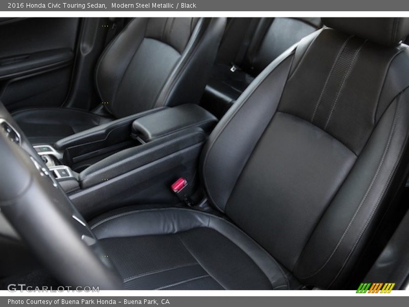 Modern Steel Metallic / Black 2016 Honda Civic Touring Sedan