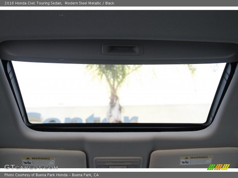 Modern Steel Metallic / Black 2016 Honda Civic Touring Sedan