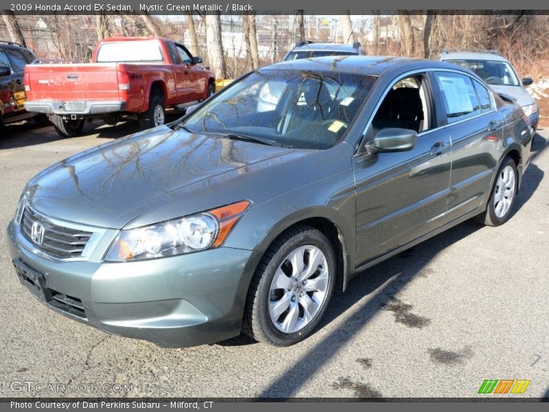 Mystic Green Metallic / Black 2009 Honda Accord EX Sedan