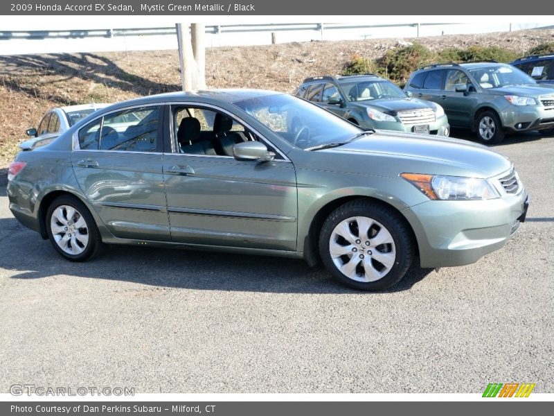 Mystic Green Metallic / Black 2009 Honda Accord EX Sedan