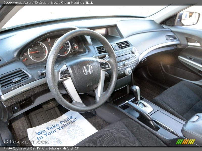 Mystic Green Metallic / Black 2009 Honda Accord EX Sedan