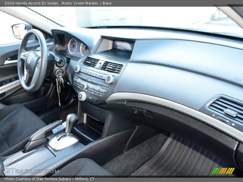 Mystic Green Metallic / Black 2009 Honda Accord EX Sedan