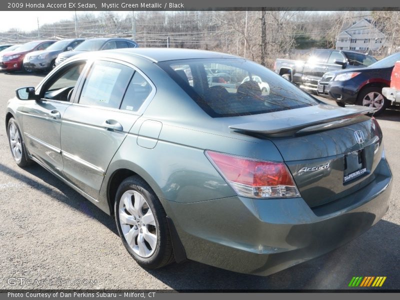 Mystic Green Metallic / Black 2009 Honda Accord EX Sedan