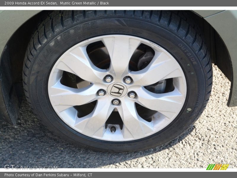 Mystic Green Metallic / Black 2009 Honda Accord EX Sedan
