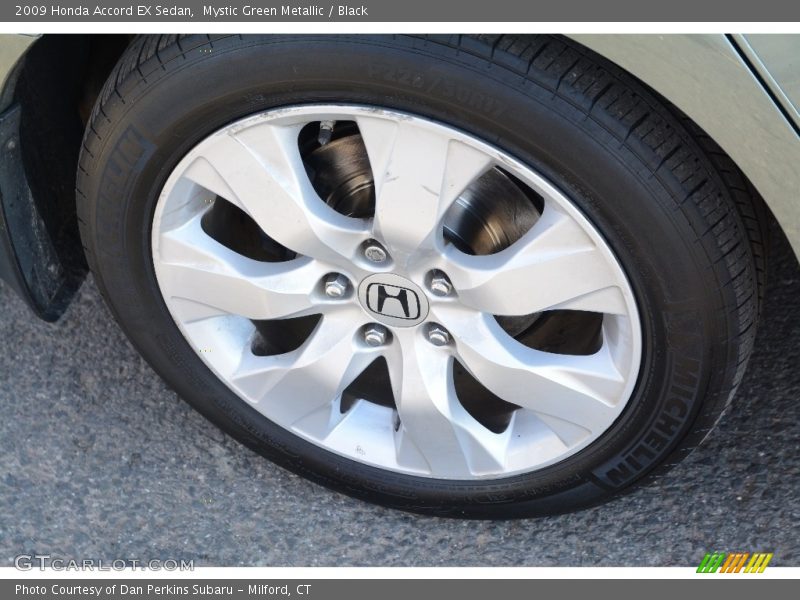 Mystic Green Metallic / Black 2009 Honda Accord EX Sedan