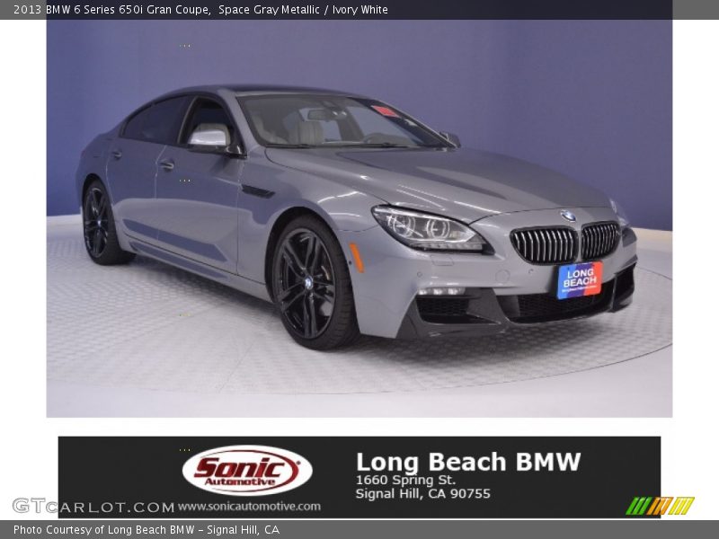 Space Gray Metallic / Ivory White 2013 BMW 6 Series 650i Gran Coupe