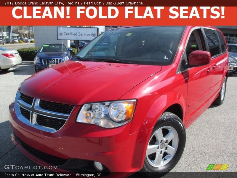 Redline 2 Pearl Coat / Black/Light Graystone 2012 Dodge Grand Caravan Crew