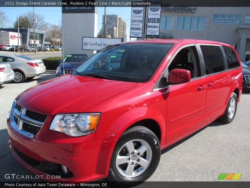 Redline 2 Pearl Coat / Black/Light Graystone 2012 Dodge Grand Caravan Crew