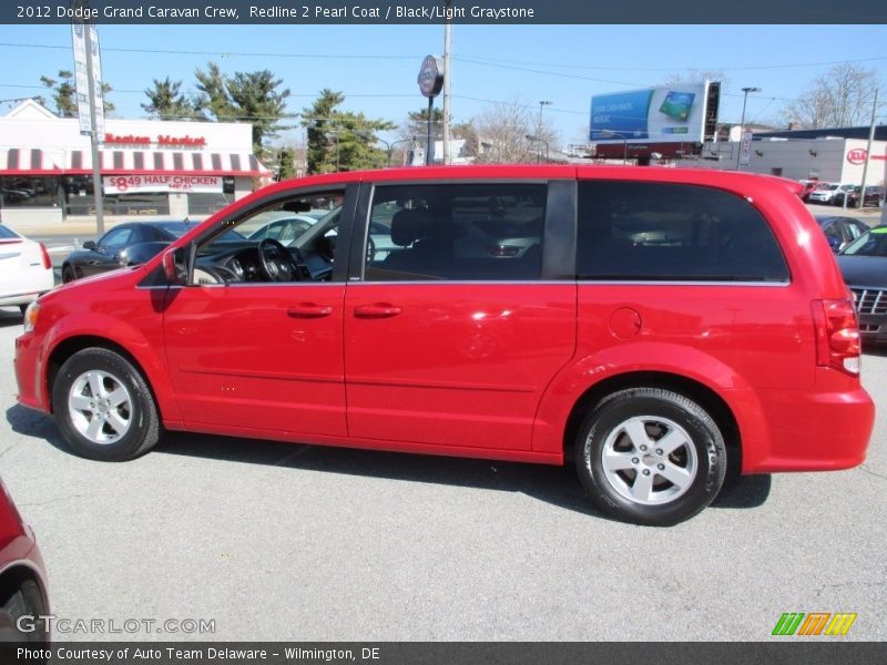 Redline 2 Pearl Coat / Black/Light Graystone 2012 Dodge Grand Caravan Crew