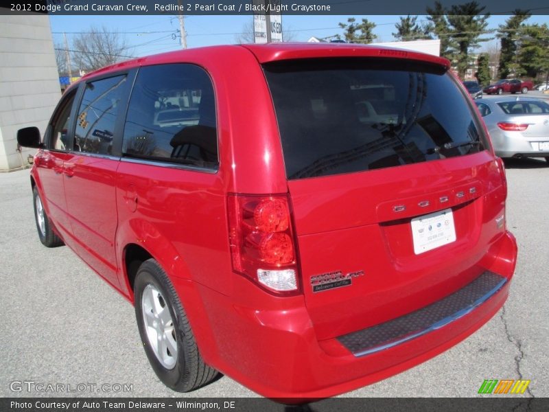 Redline 2 Pearl Coat / Black/Light Graystone 2012 Dodge Grand Caravan Crew