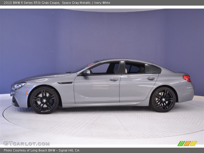 Space Gray Metallic / Ivory White 2013 BMW 6 Series 650i Gran Coupe