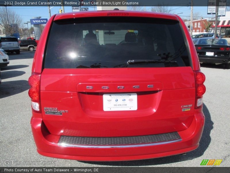Redline 2 Pearl Coat / Black/Light Graystone 2012 Dodge Grand Caravan Crew
