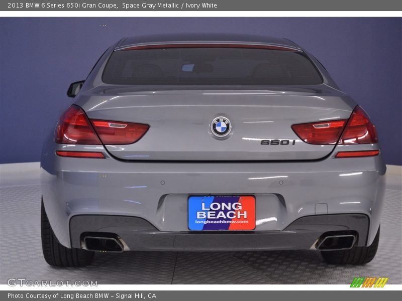 Space Gray Metallic / Ivory White 2013 BMW 6 Series 650i Gran Coupe