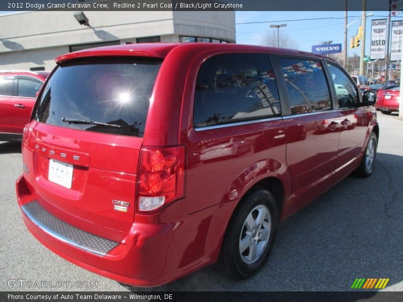 Redline 2 Pearl Coat / Black/Light Graystone 2012 Dodge Grand Caravan Crew