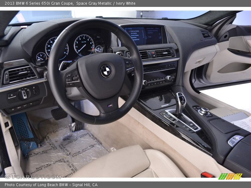Space Gray Metallic / Ivory White 2013 BMW 6 Series 650i Gran Coupe